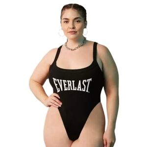 Everlast Forever 21 Plus‎ Women's Black Tank One Piece Bodysuit XL